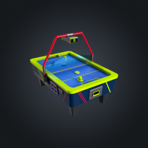 Air Hockey Table V1 stylized low poly 3D model for Unity and Unreal Engine