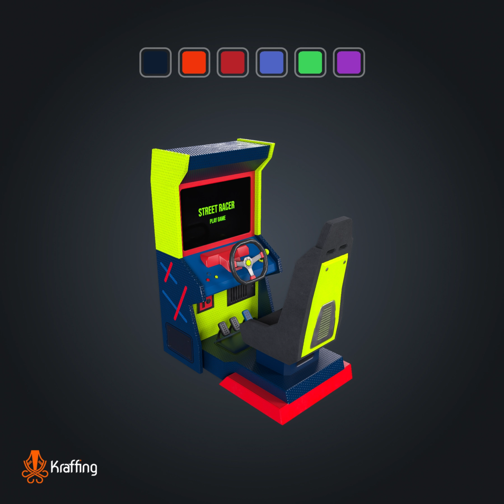 Arcade Car Racing V1 stylized low poly 3D model for Unity and Unreal Engine