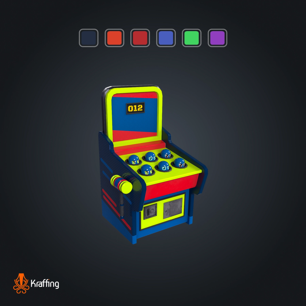 Arcade Hammer V1 stylized low poly 3D model for Unity and Unreal Engine