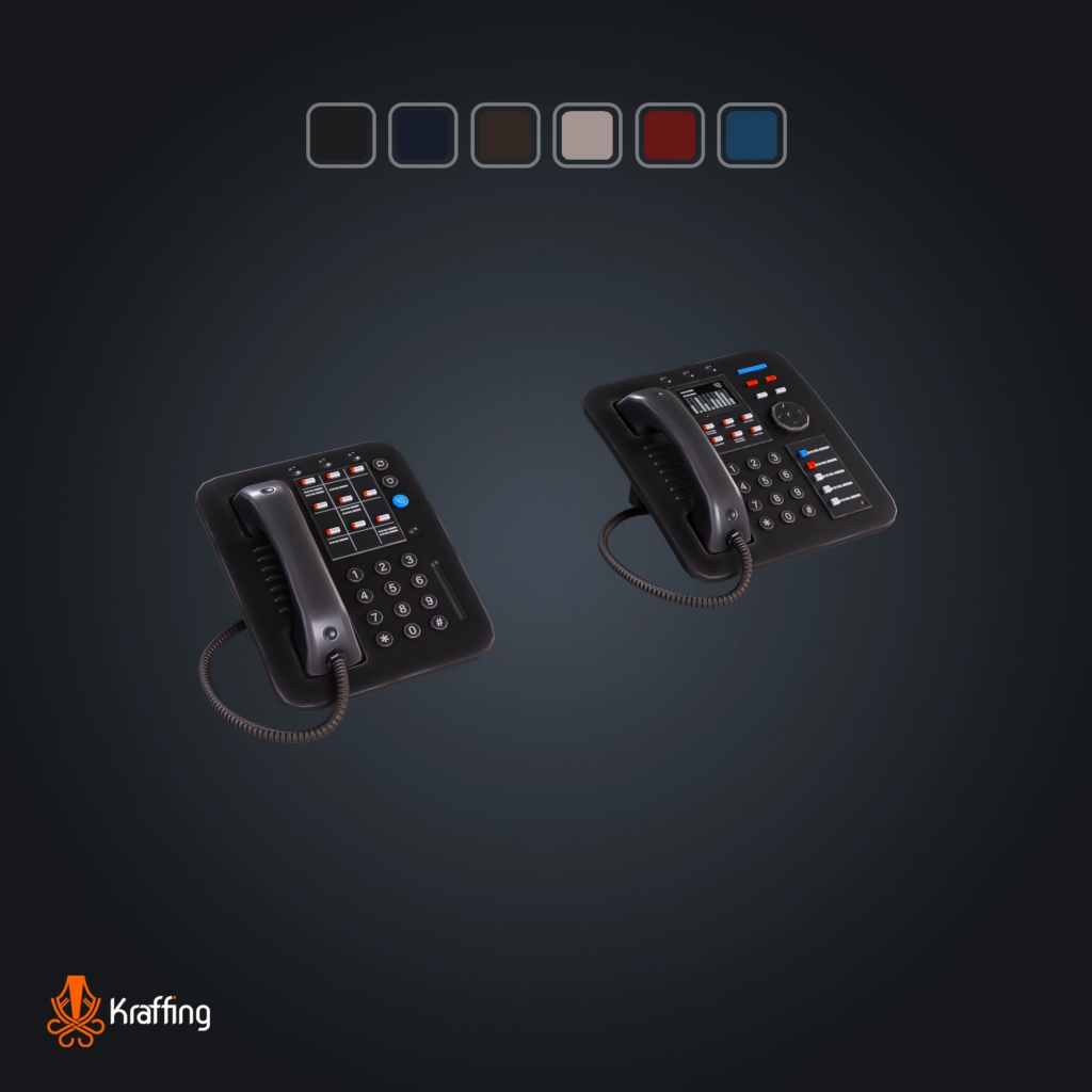 Desk Phone V1 stylized low poly 3D model for Unity and Unreal Engine