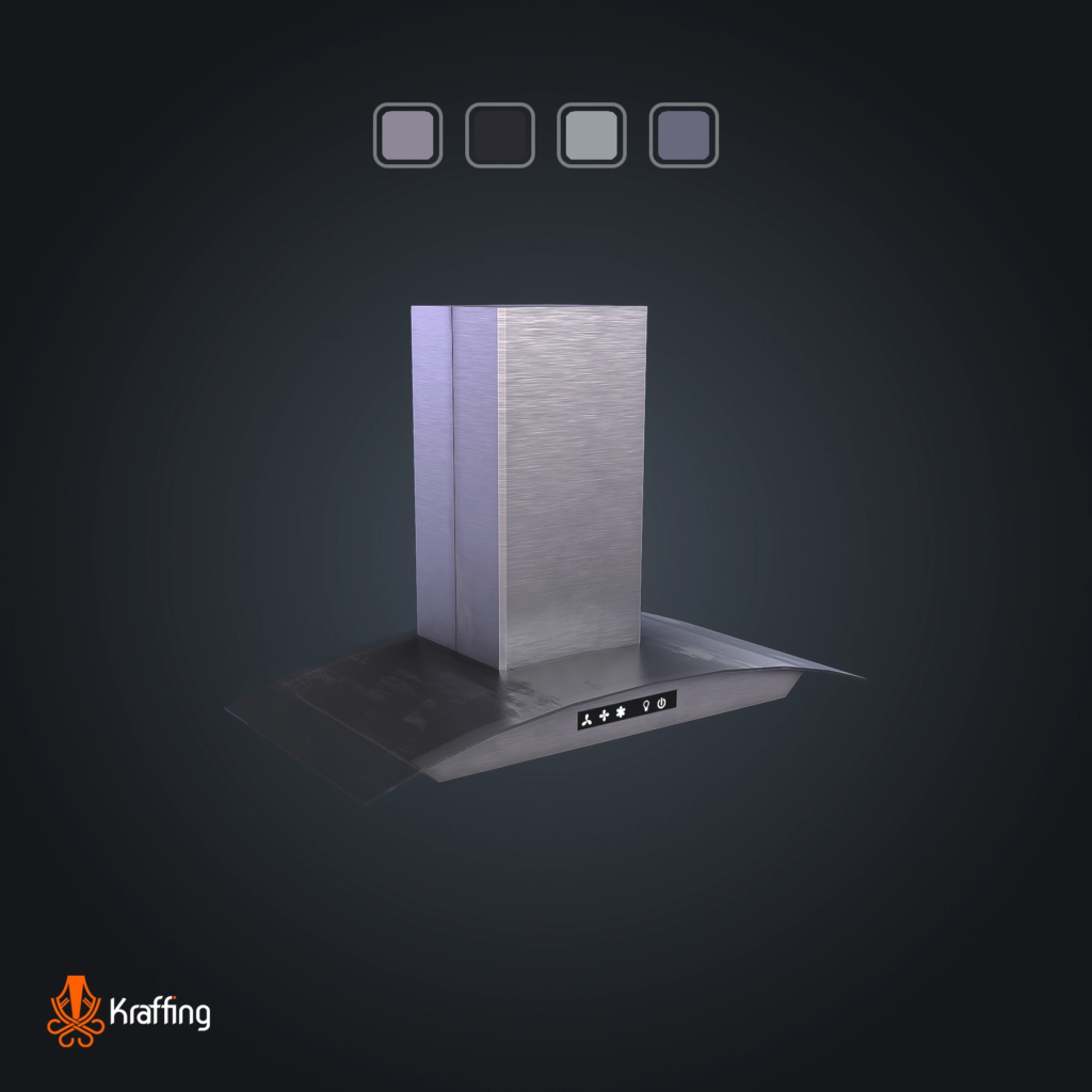 Kitchen Hood V1 stylized low poly 3D model for Unity and Unreal Engine