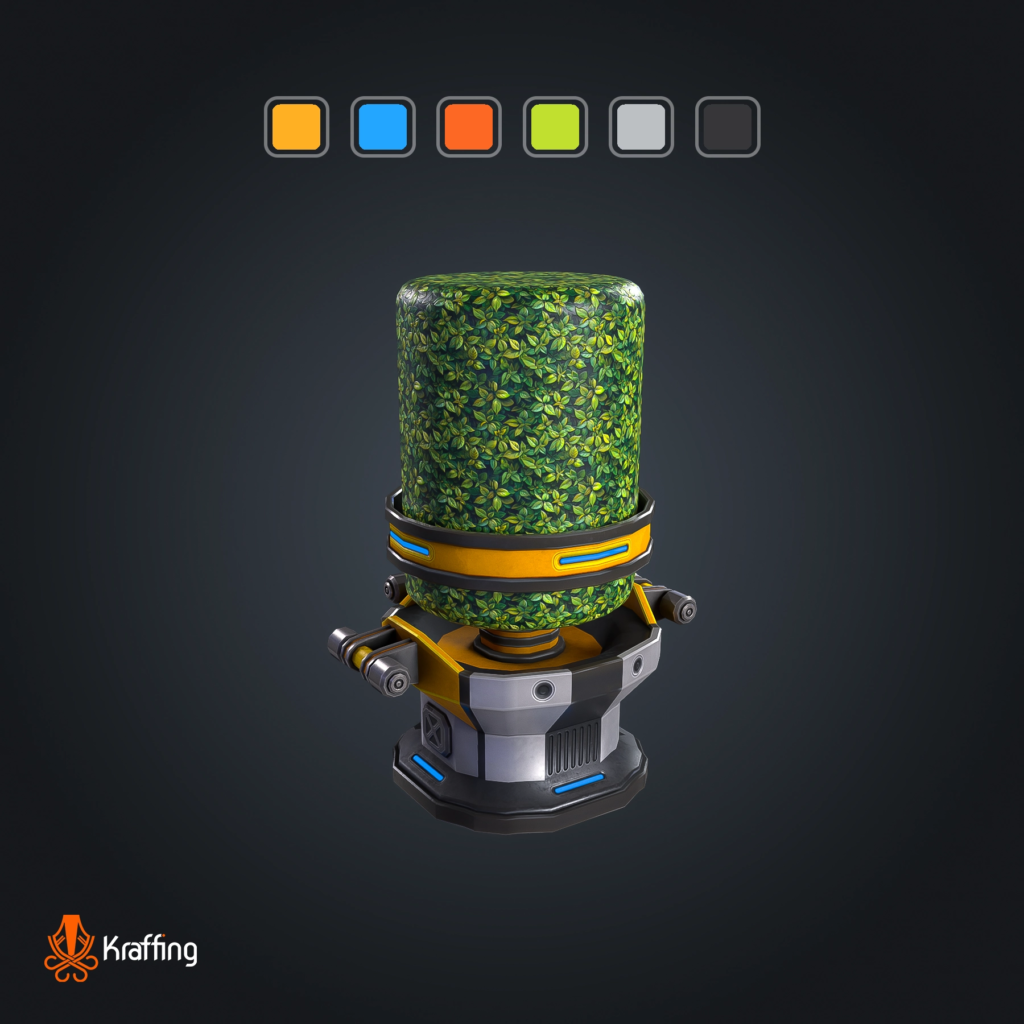 SCI-FI Plant V1 stylized low poly 3D model for Unity and Unreal Engine