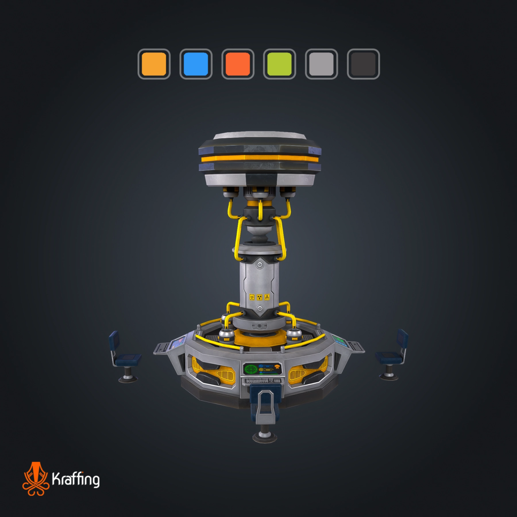 SCI-FI Chemical Laboratory V1 stylized low poly 3D model for Unity and Unreal Engine
