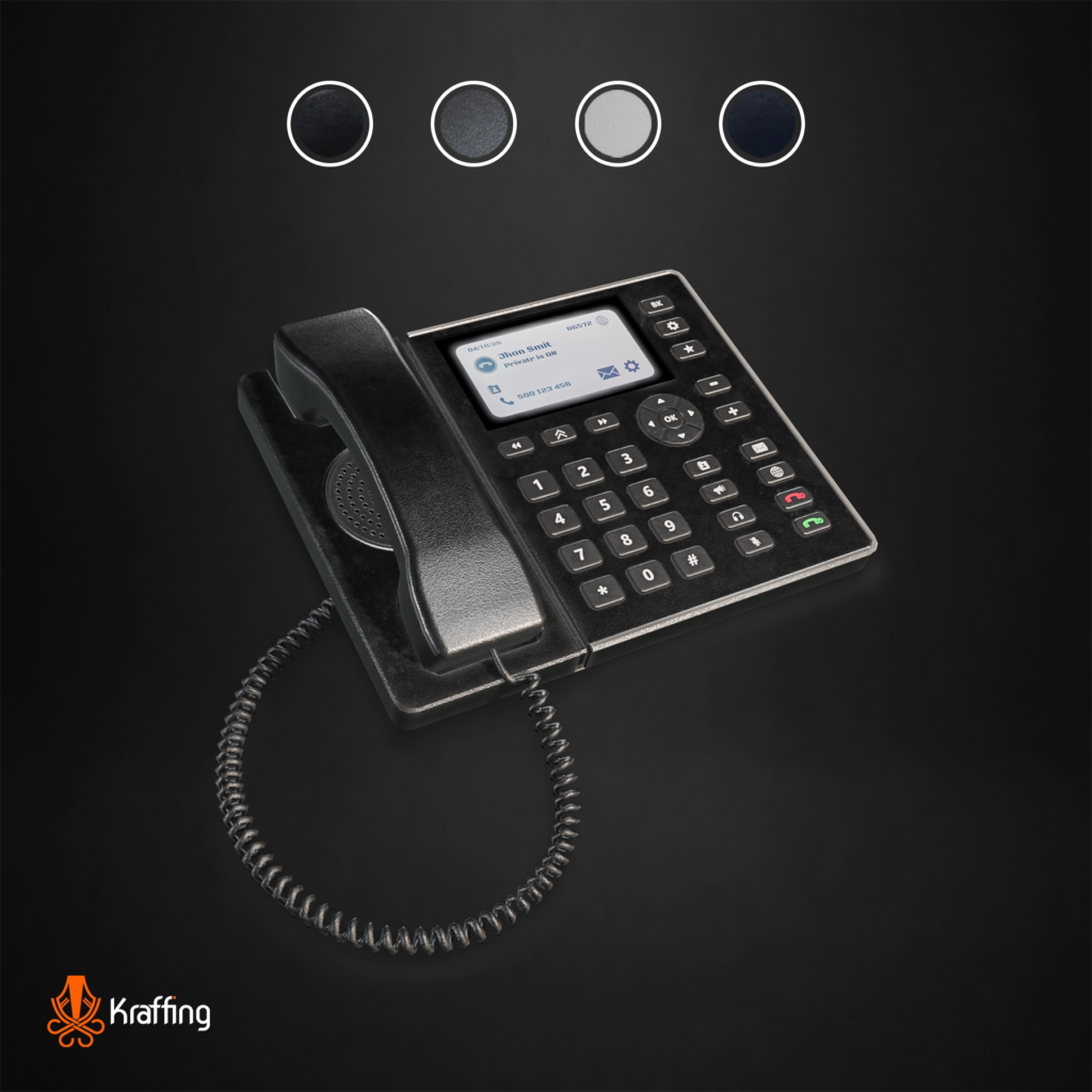 Desk Phone stylized low poly 3D model for Unity and Unreal Engine